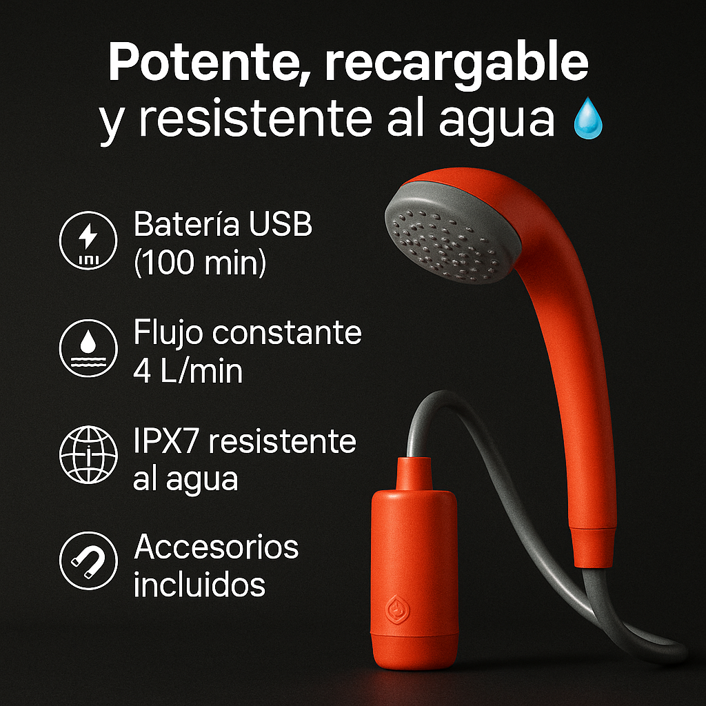 Tu Ducha, Donde Quieras y Cuando Quieras - Set De Ducha Portatil