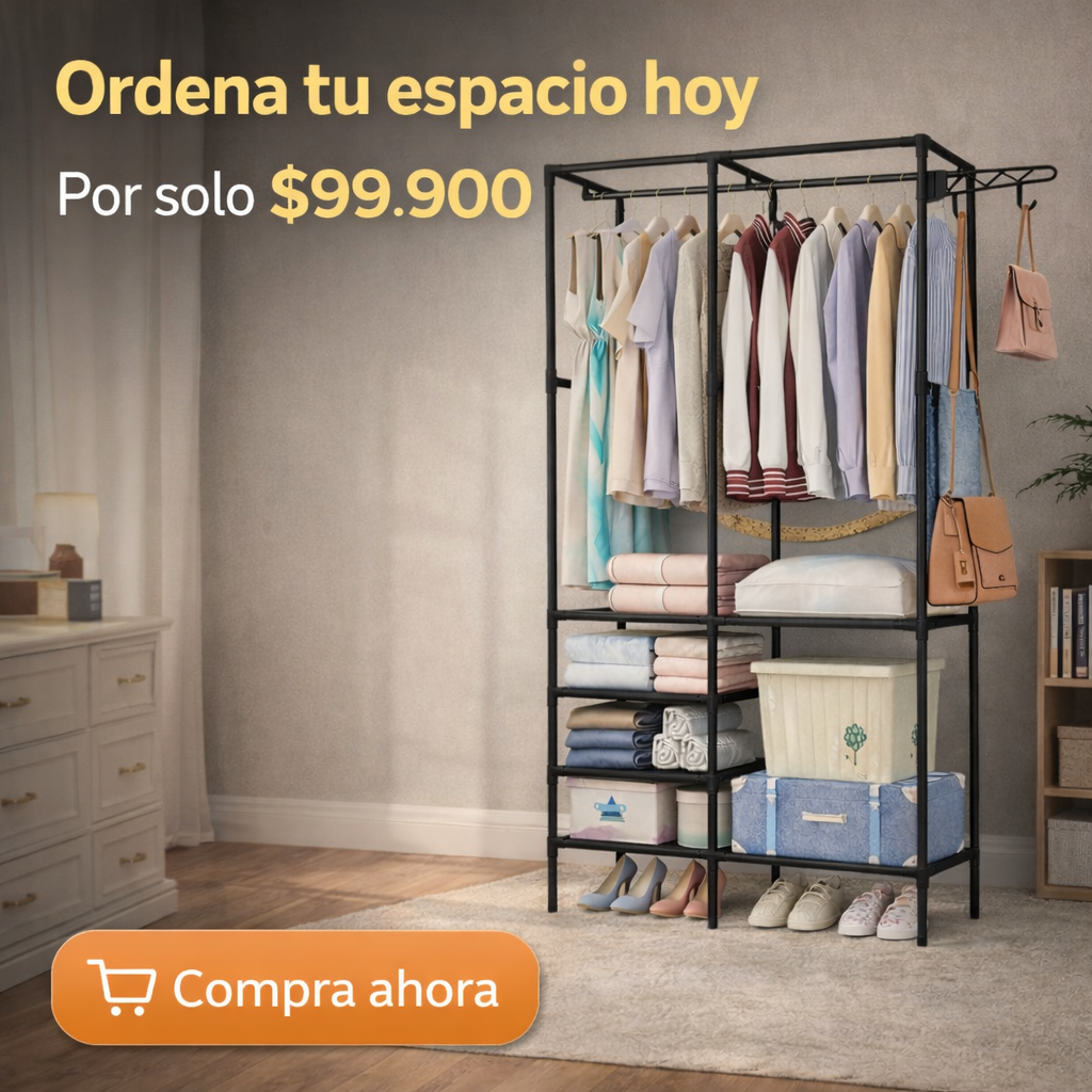 Arma, organiza y disfruta un cuarto más ordenado en minutos - Closet Organizador 3 en 1