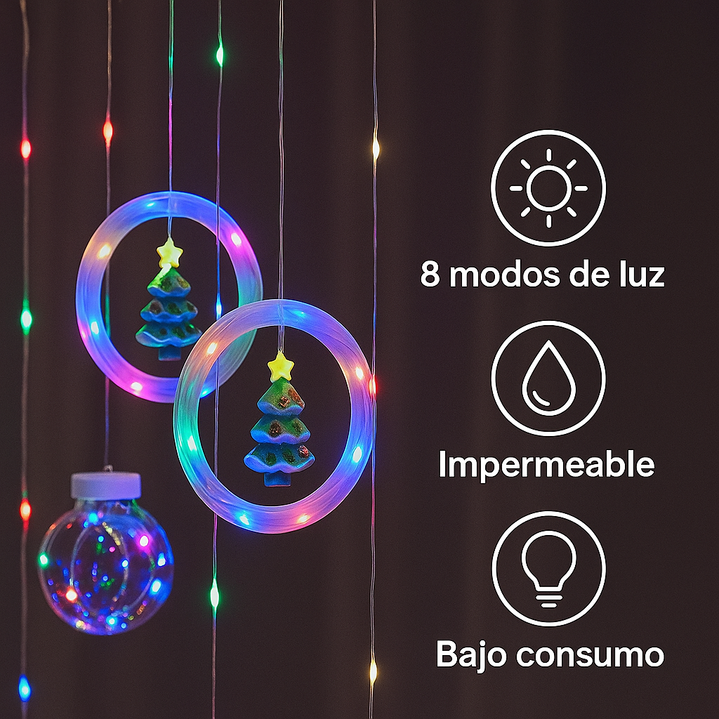Convierte tu casa en un rincón mágico esta Navidad - CORTINA INTERCALADA NAVIDAD.