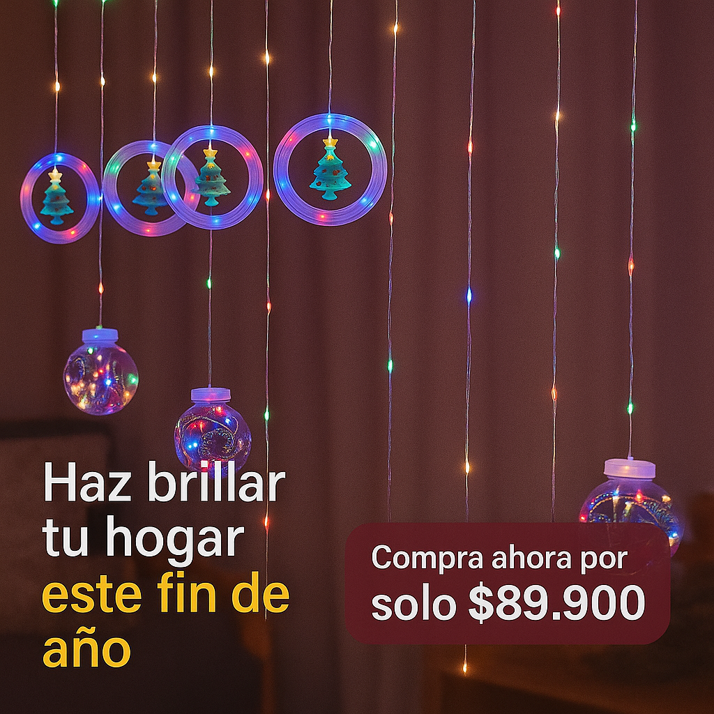 Convierte tu casa en un rincón mágico esta Navidad - CORTINA INTERCALADA NAVIDAD.