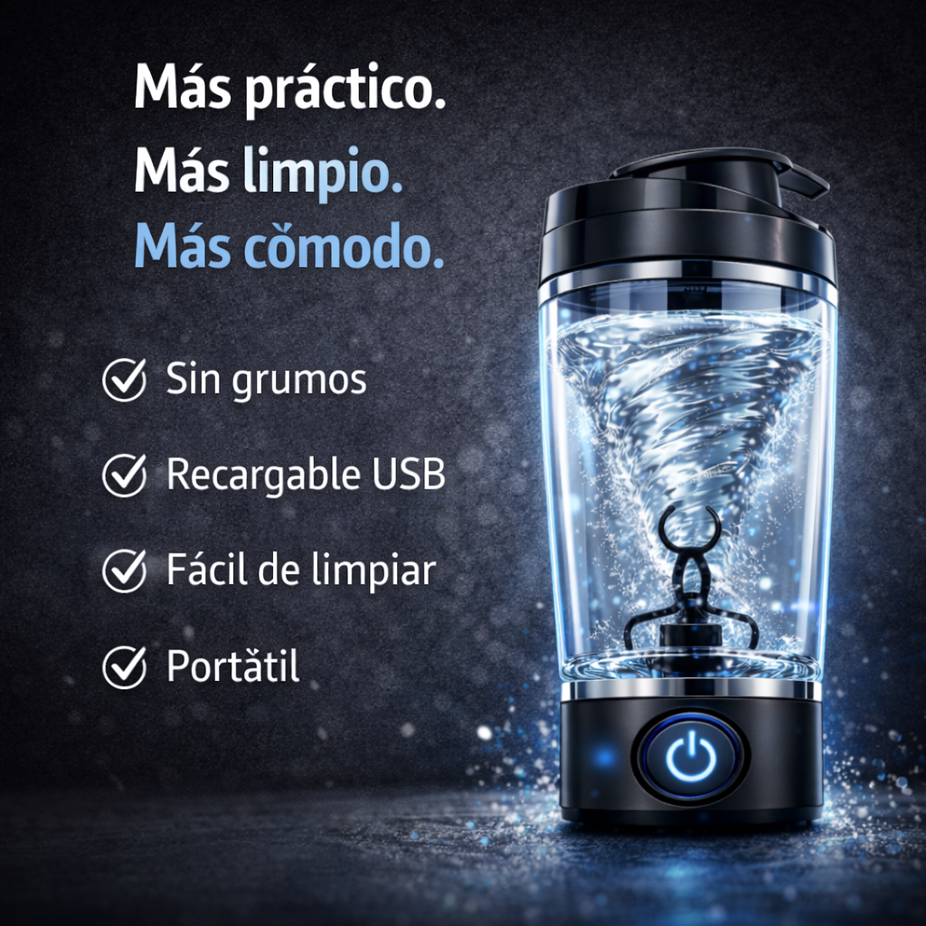 Tu batido perfecto, sin esfuerzo - Botella Mezcladora Electrica