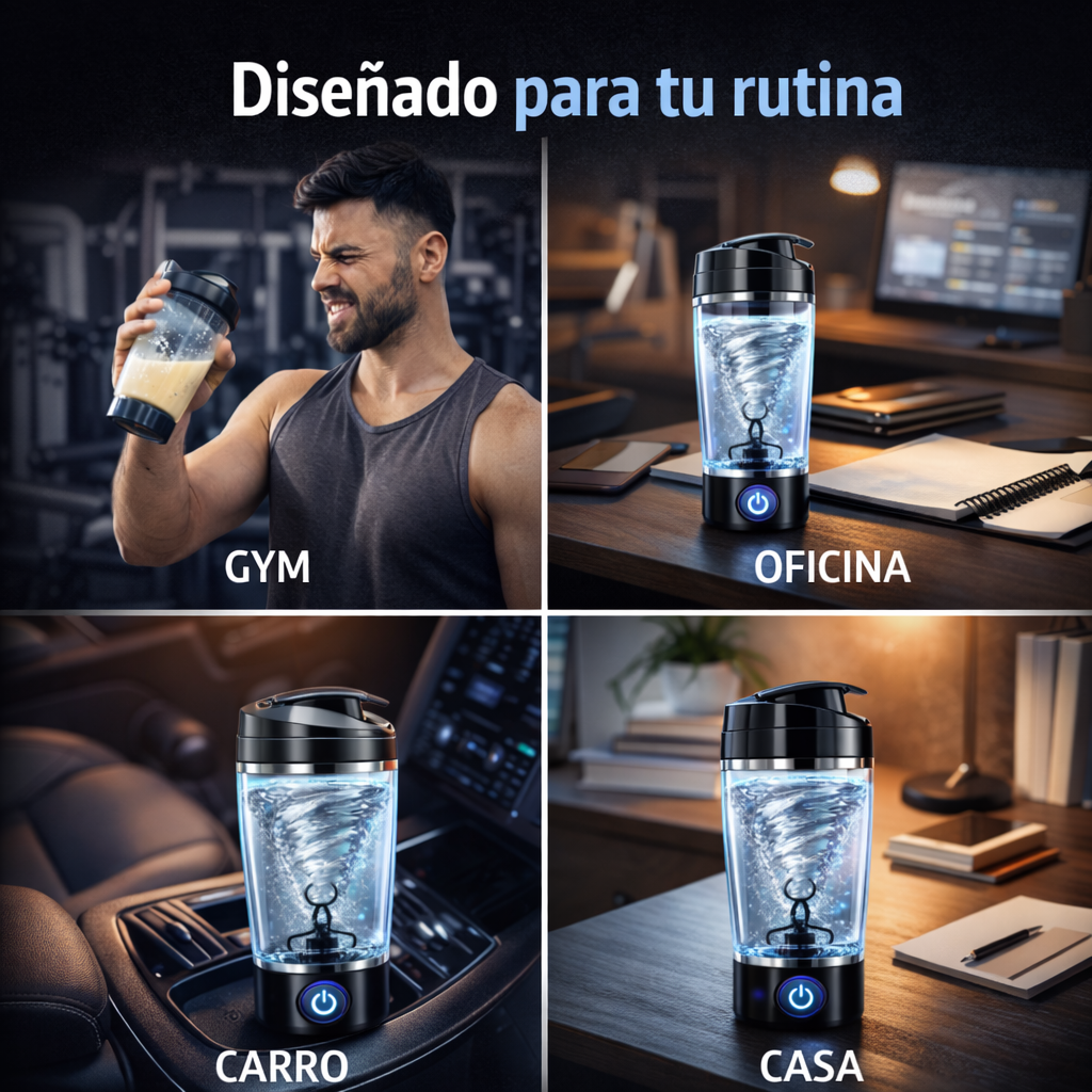 Tu batido perfecto, sin esfuerzo - Botella Mezcladora Electrica