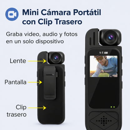 Graba cada momento sin usar las manos - grabadora backflip