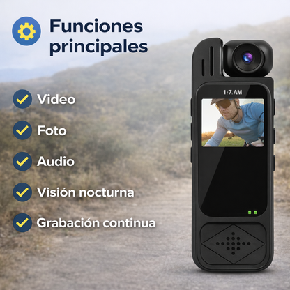 Graba cada momento sin usar las manos - grabadora backflip