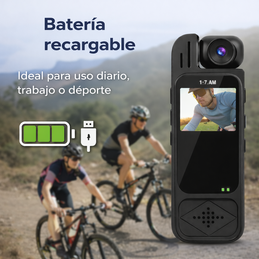 Graba cada momento sin usar las manos - grabadora backflip