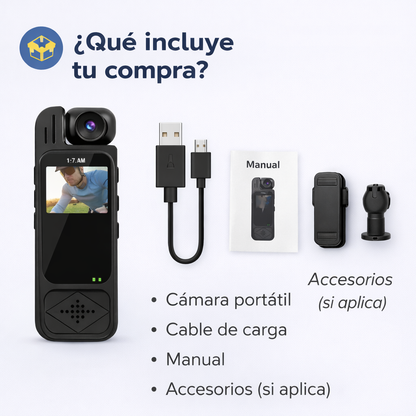 Graba cada momento sin usar las manos - grabadora backflip