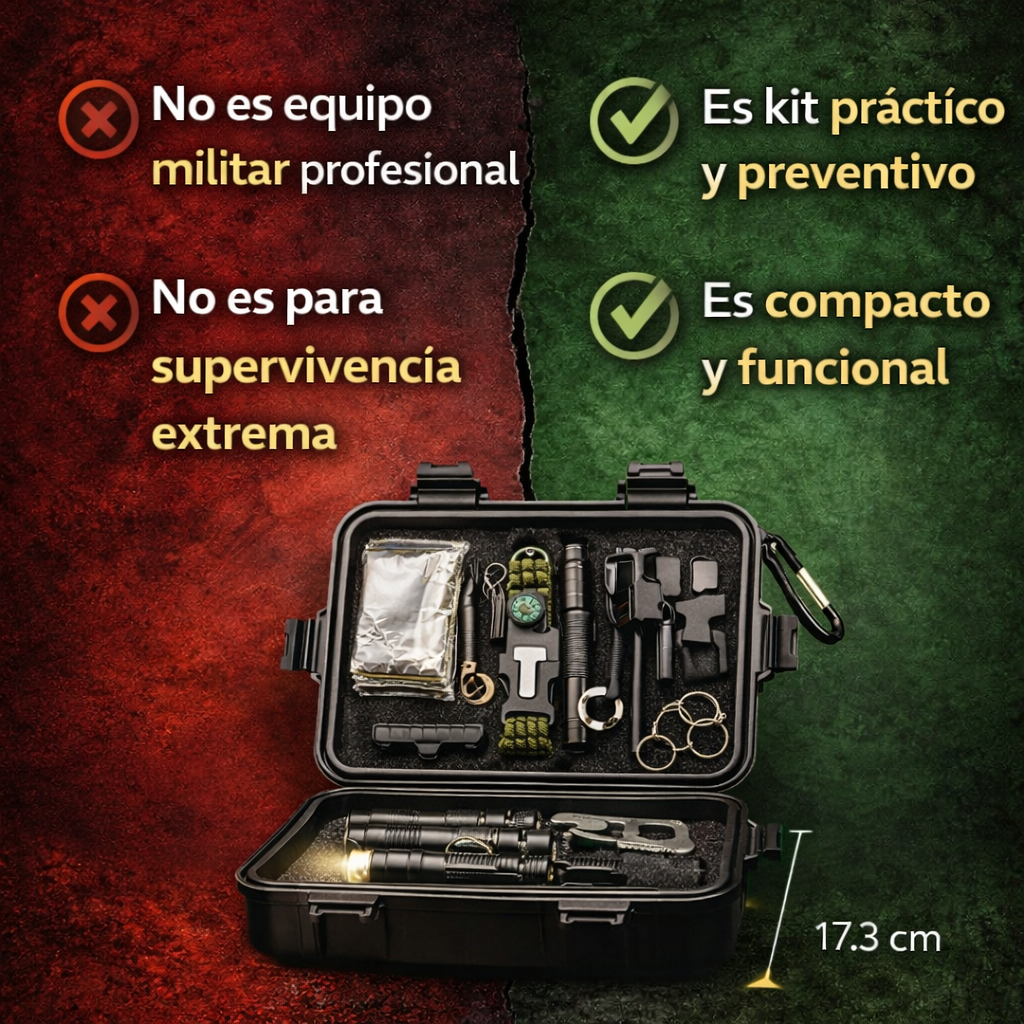 Estar preparado es una decisión inteligente - Kit De Supervivencia 14 Piezas