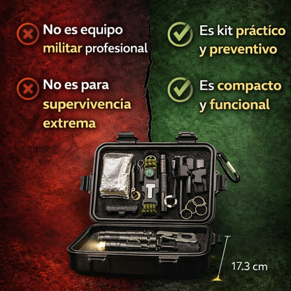 Estar preparado es una decisión inteligente - Kit De Supervivencia 14 Piezas