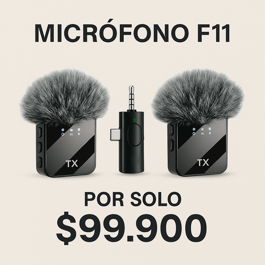 Sonido impecable para tus videos y transmisiones - MICROFONO DE SOLAPA F11