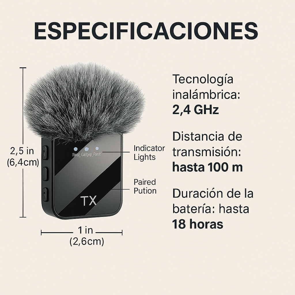 Sonido impecable para tus videos y transmisiones - MICROFONO DE SOLAPA F11.