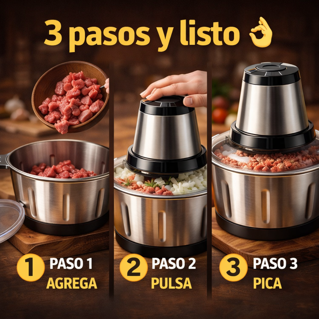 Diseñado para facilitarte la vida en la cocina desde el primer uso - Picador Electrico