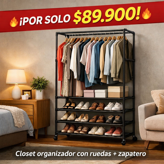 Tu cuarto no es pequeño, solo le falta una solución inteligente de organización - Perchero Zapatero De 4 Niveles