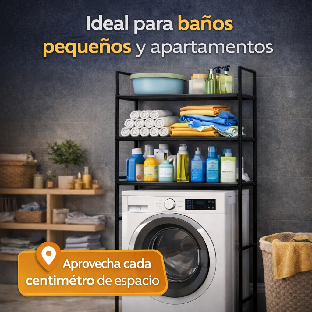 El secreto para una zona de lavado siempre organizada - Rack De Lavadora