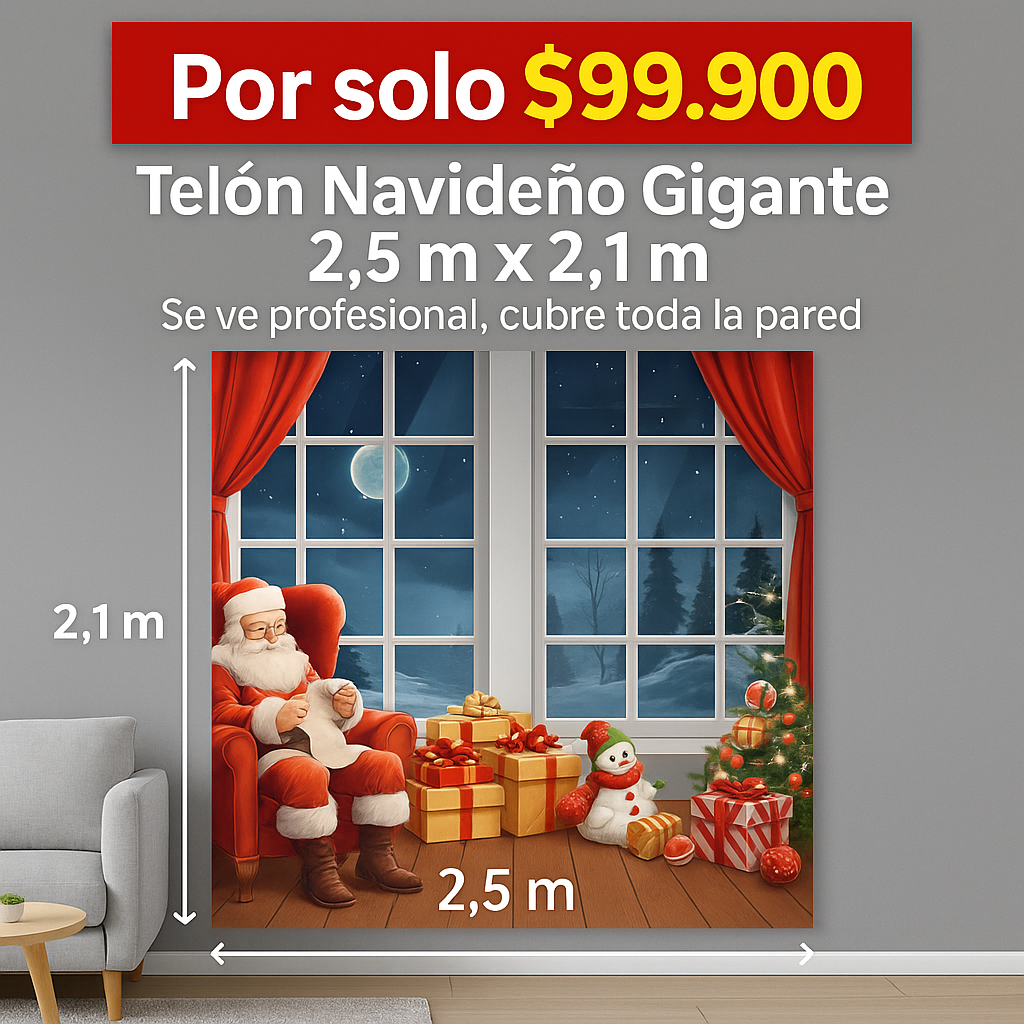 ¡Crea el Mejor Fondo para tus Fotos Navideñas! - TELON NAVIDEÑO