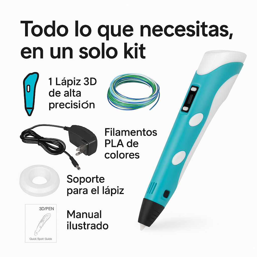 ¡Oferta Black Friday! Lápiz 3D Profesional + Filamentos Incluidos