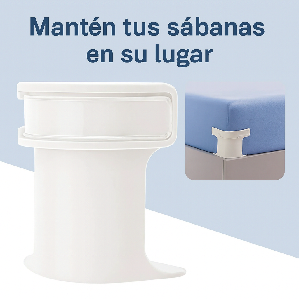 Clips Sujetadores de Sábanas Ajustables – Set x4 – ¡Evita Que Se Suelten!