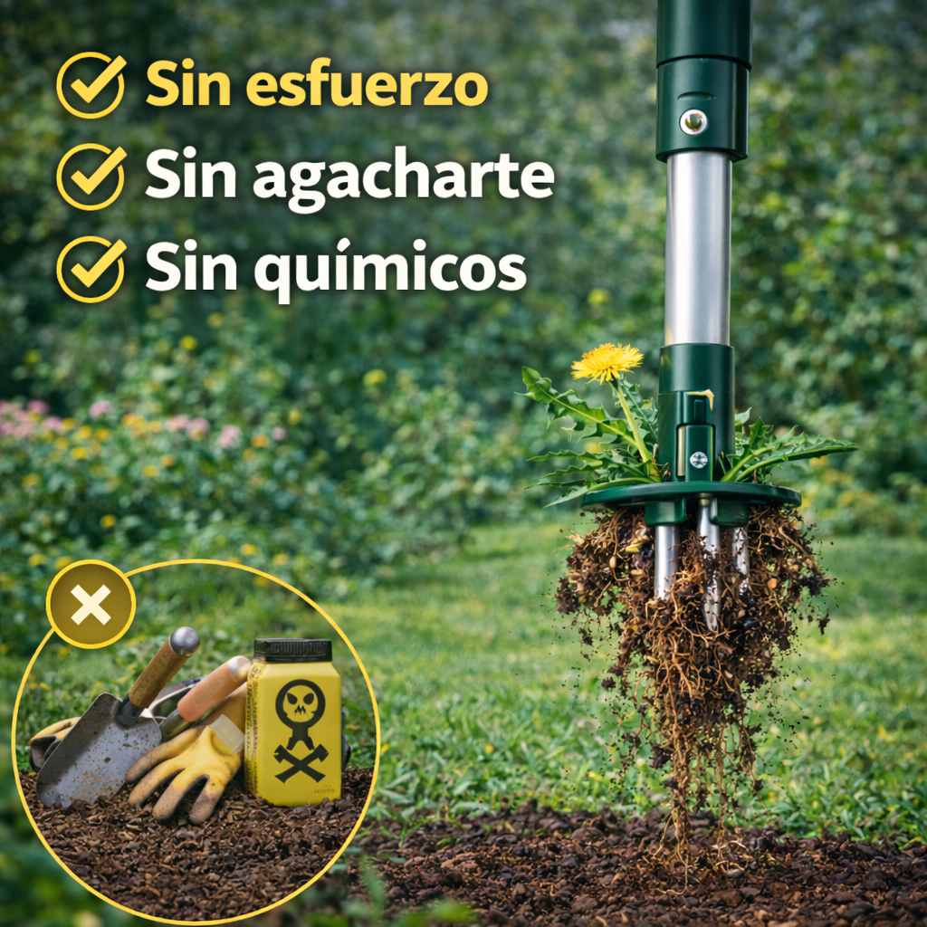¿Cansado de que la maleza vuelva a crecer? Arráncala desde la raíz - Extractor De Malezas
