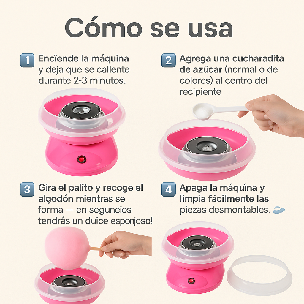 Dulces recuerdos, grandes sonrisas: crea tu propio algodón en casa