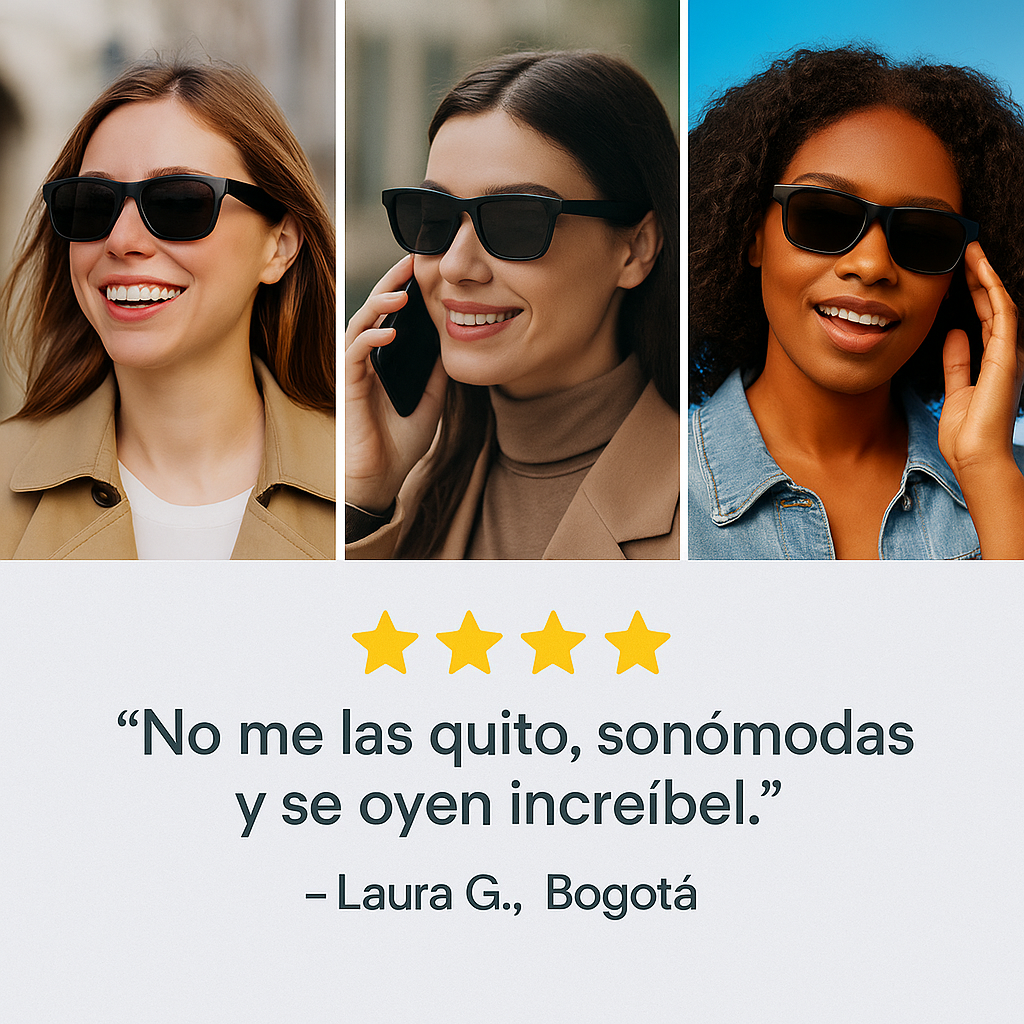 Ligeras, cómodas y con un sonido que te sorprenderá. - GAFAS INTELIGENTES