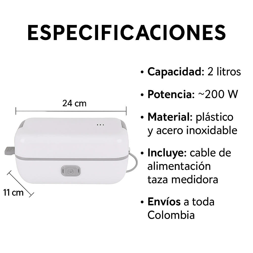 ¡Tu comida caliente siempre contigo! - LONCHERA ELECTRICA