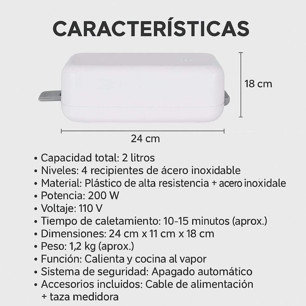 ¡Tu comida caliente siempre contigo! - LONCHERA ELECTRICA