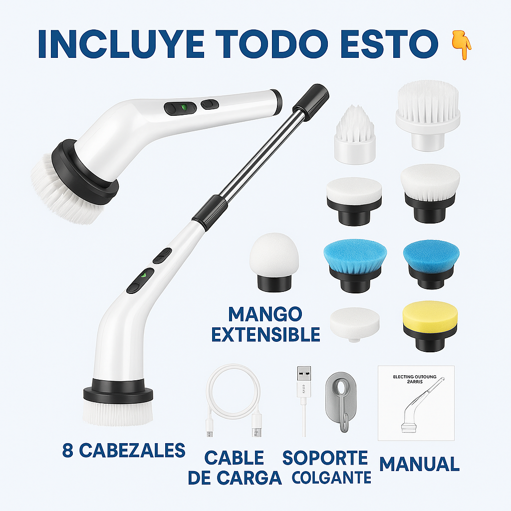 Adiós suciedad difícil, hola brillo inmediato - LIMPIADOR ELECTRICO