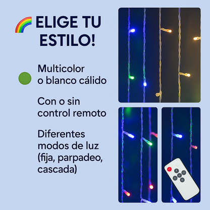 Convierte tu casa en un rincón mágico esta Navidad - CORTINA DE LUCES