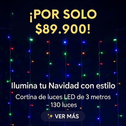 Convierte tu casa en un rincón mágico esta Navidad - CORTINA DE LUCES