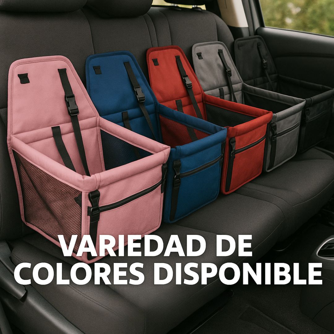 Tu perro seguro y cómodo en el carro - BOLSO DE MASCOTAS PARA CARRO.